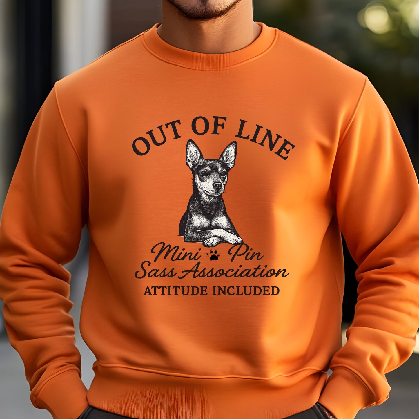 Funny Unisex Premium Sweatshirt Out of Line Mini Pin Lover Gift