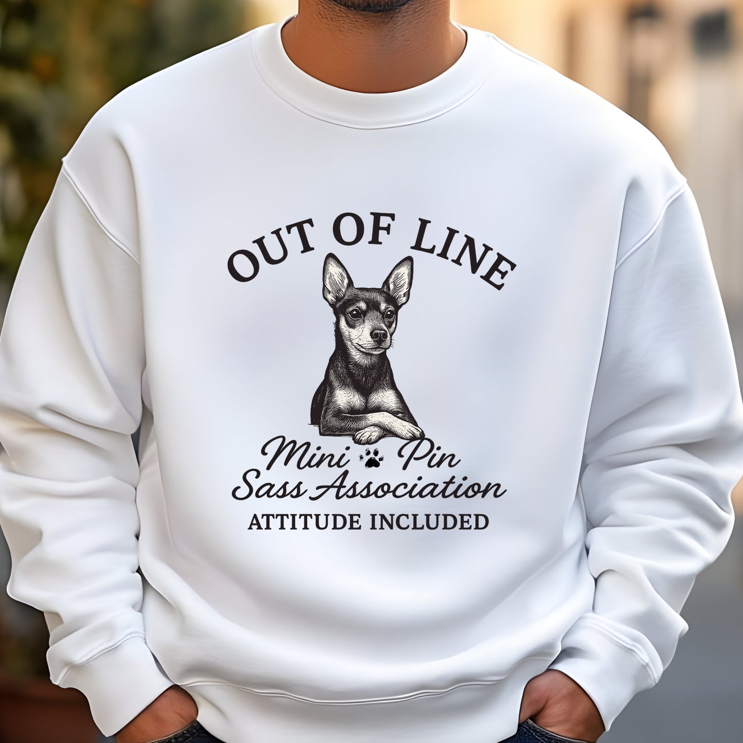 Funny Unisex Premium Sweatshirt Out of Line Mini Pin Lover Gift
