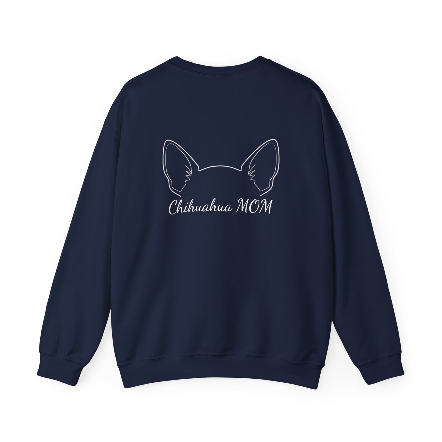 "Chihuahua MOM" Premium Sweatshirt – Minimal Outline Gift for Dog Lovers