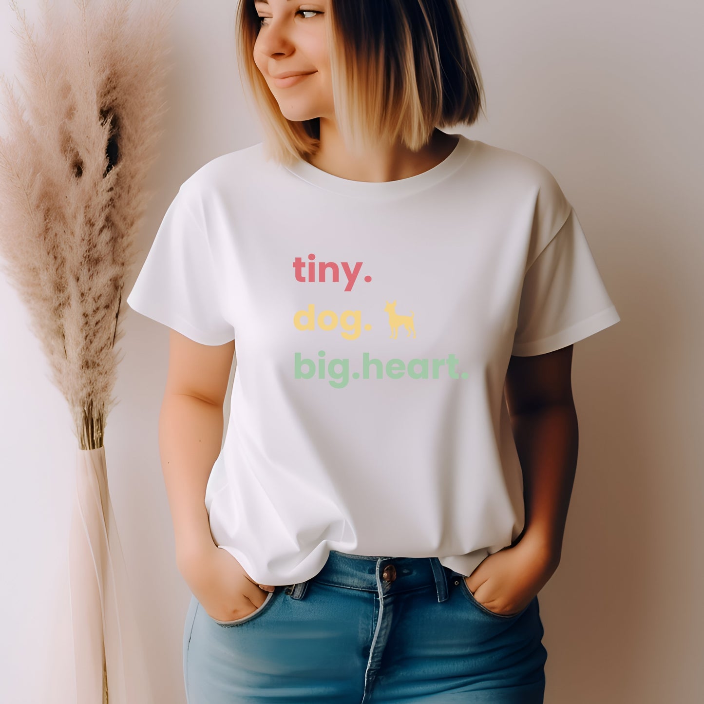 Tiny Dog Big Heart Unisex Premium Tee