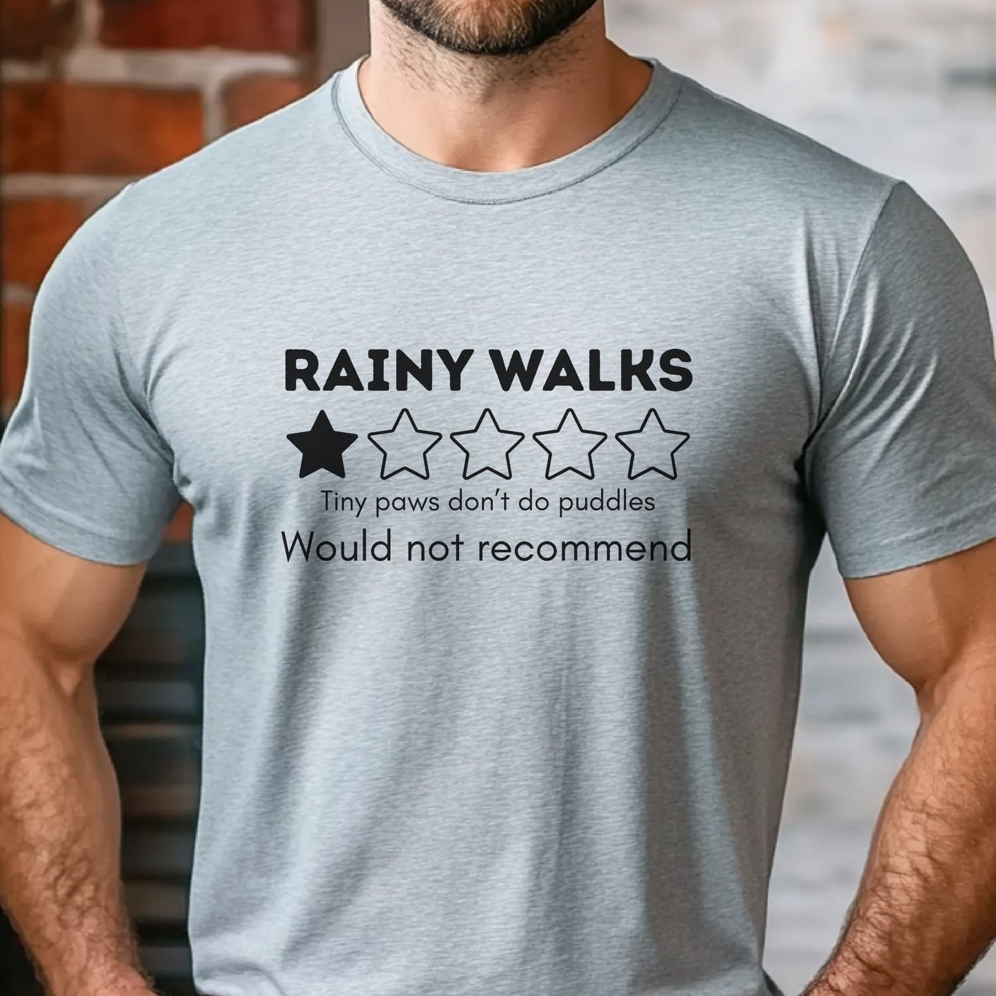 Funny Rainy Walks Review Unisex Premium Tee 1 Star, Tiny Paws Tshirt