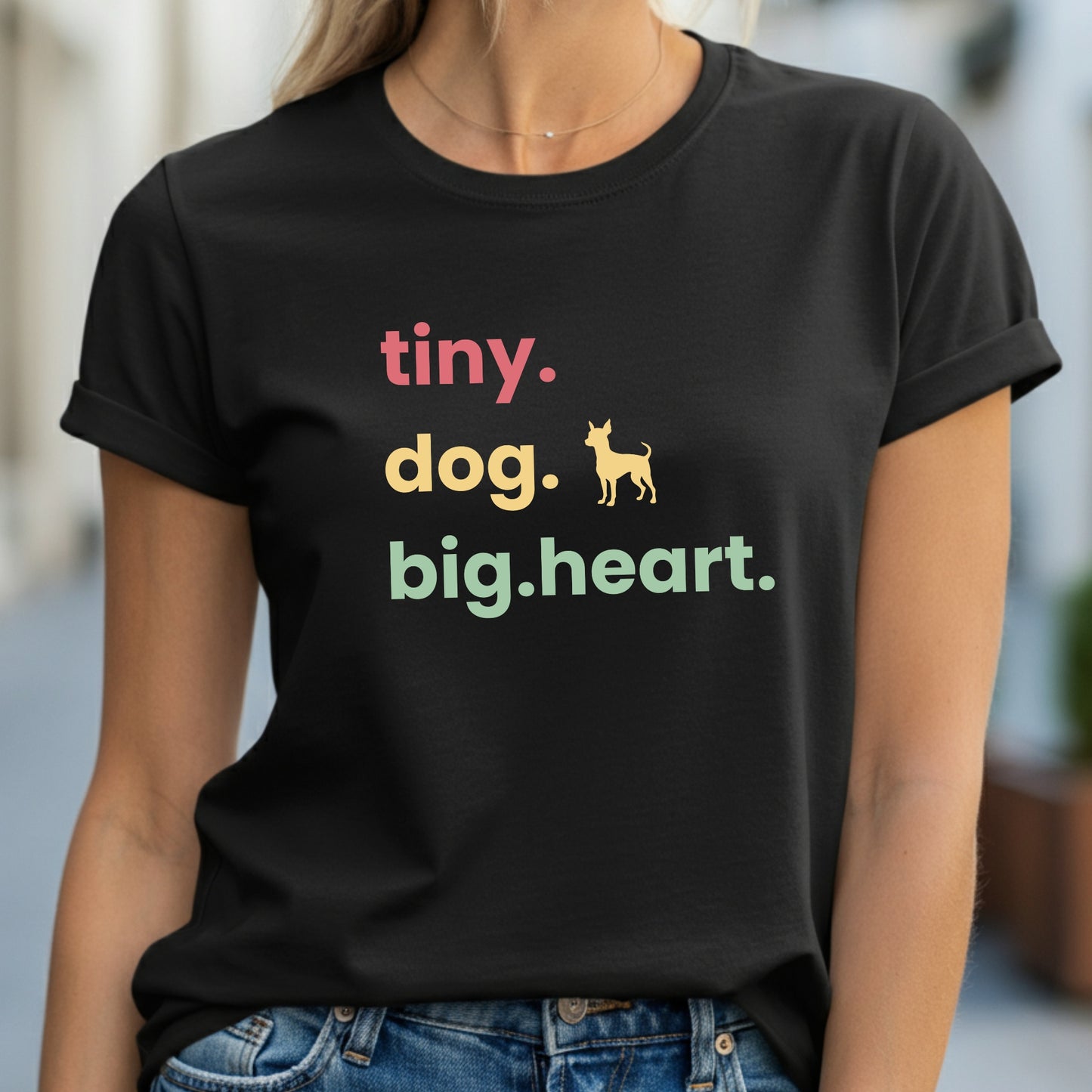 Tiny Dog Big Heart Unisex Premium Tee