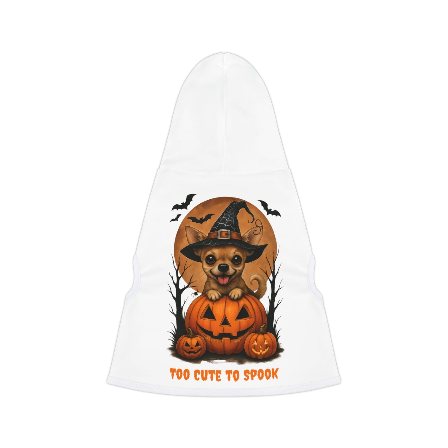 Cute Chihuahua White Halloween Dog Hoodie – Too Cute to Spook!