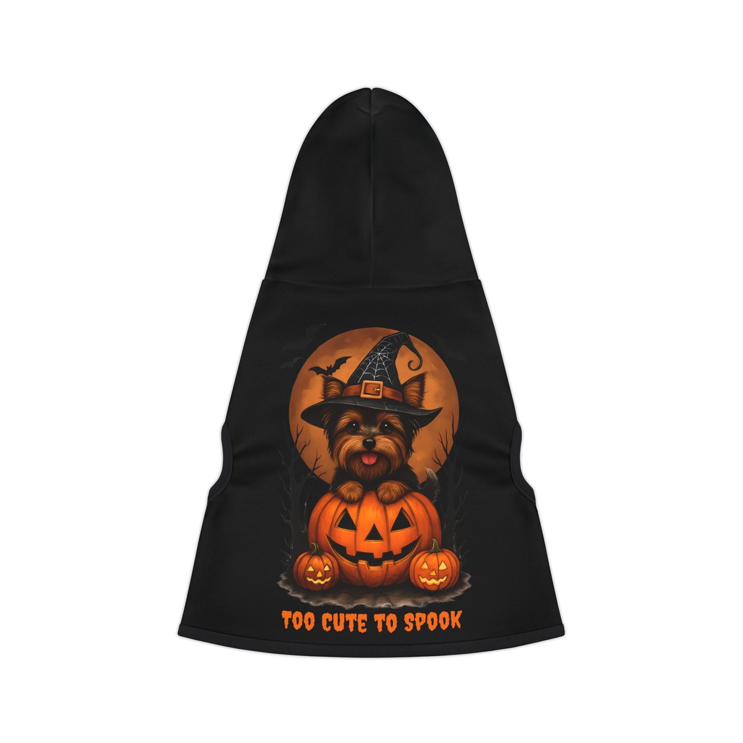Cute Yorkie Black Halloween Dog Hoodie – Too Cute to Spook!