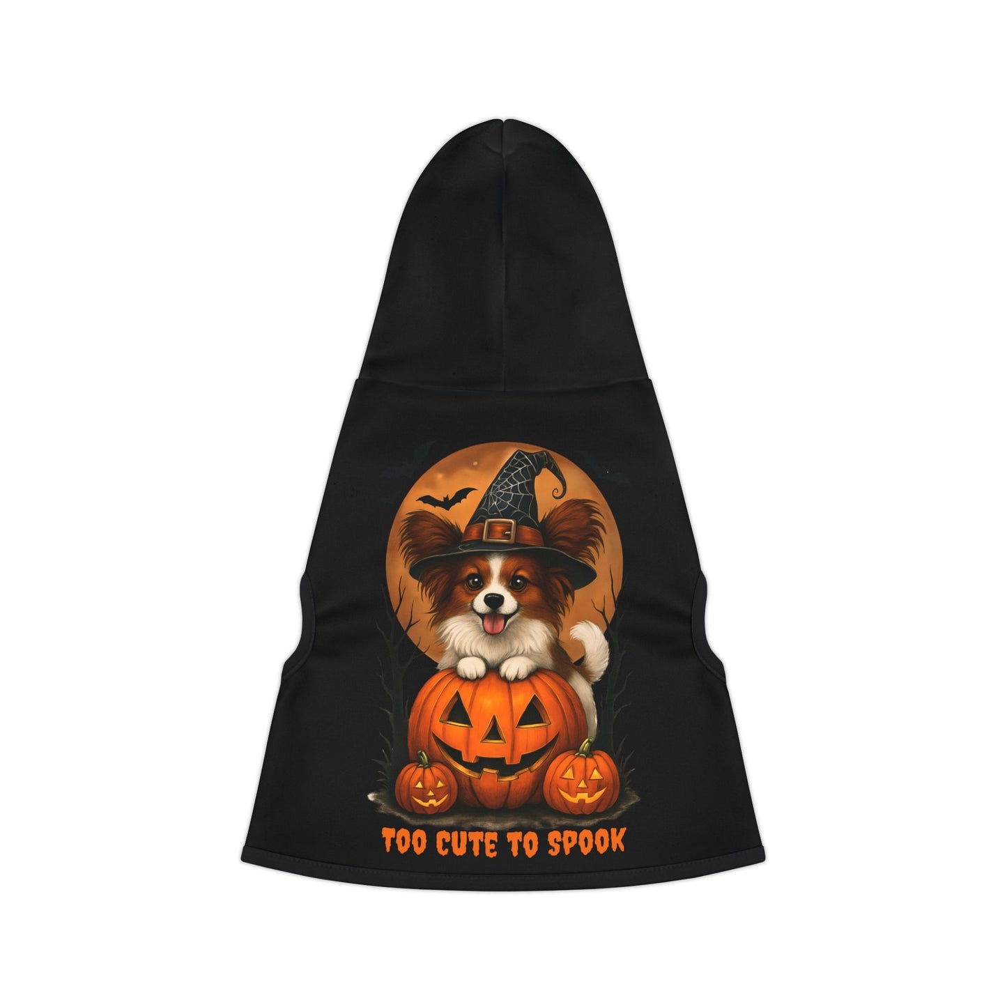 Cute Papillon Black Halloween Dog Hoodie – Too Cute to Spook!