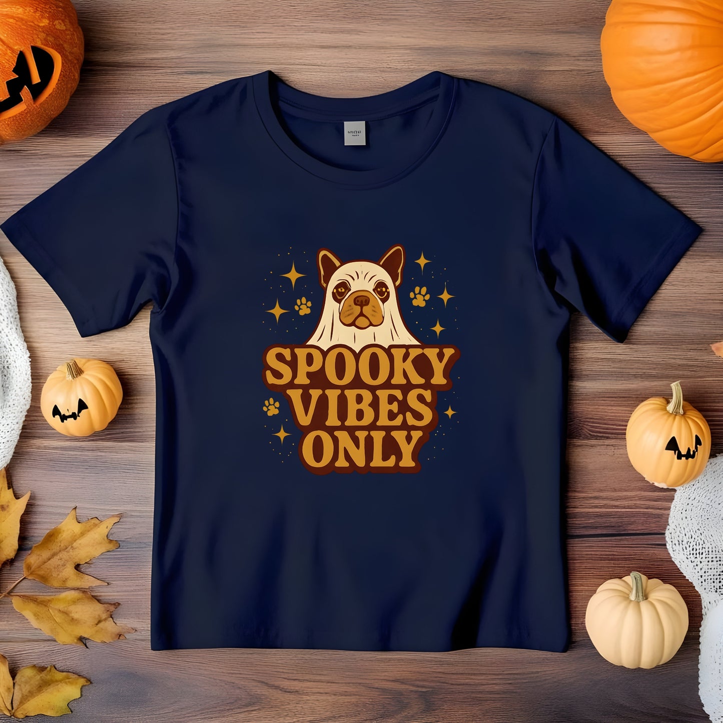 Spooky Vibes Only Halloween Unisex Premium Tee Dog Lover Gift