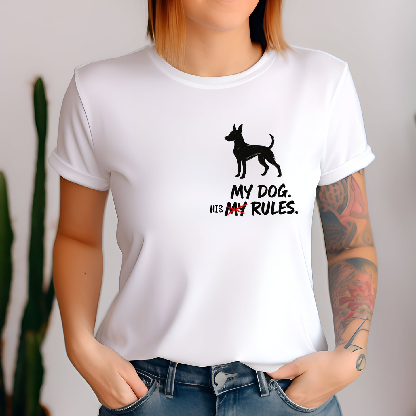 My Dog His Rules Unisex Premium Tee