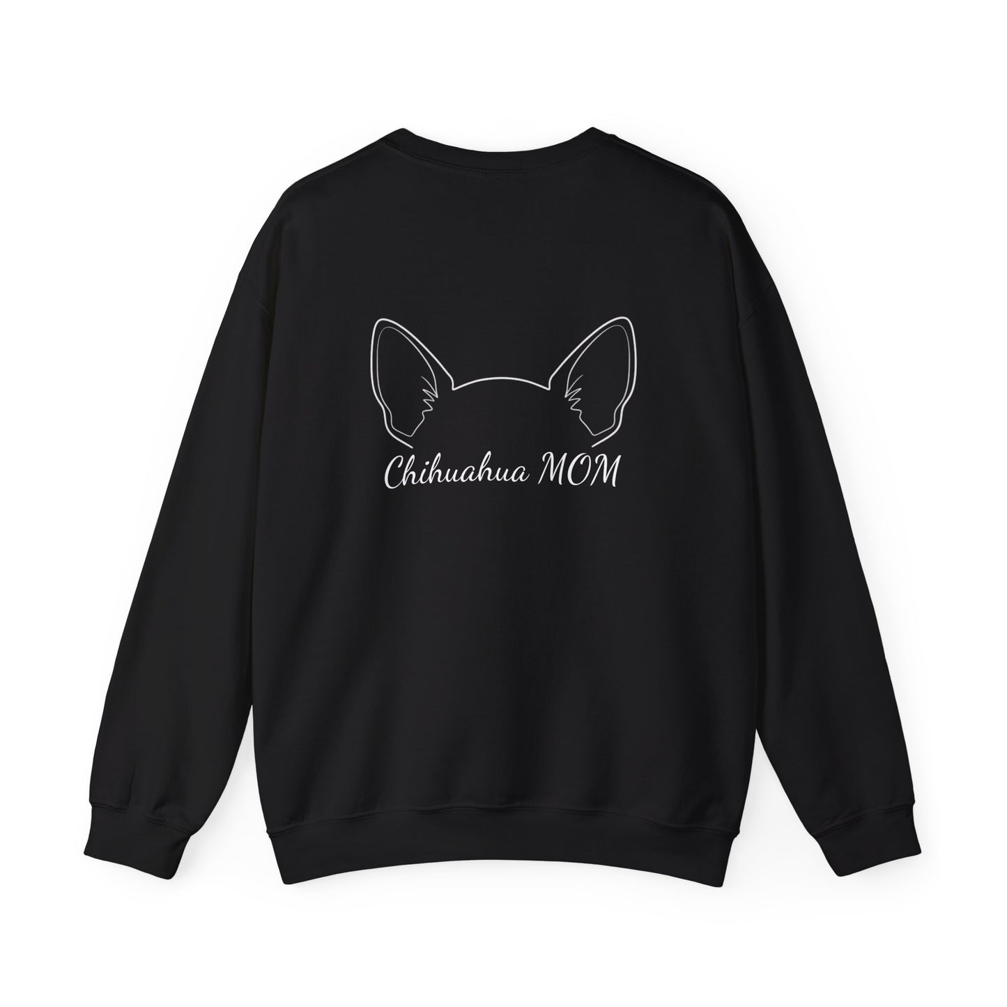 "Chihuahua MOM" Premium Sweatshirt – Minimal Outline Gift for Dog Lovers