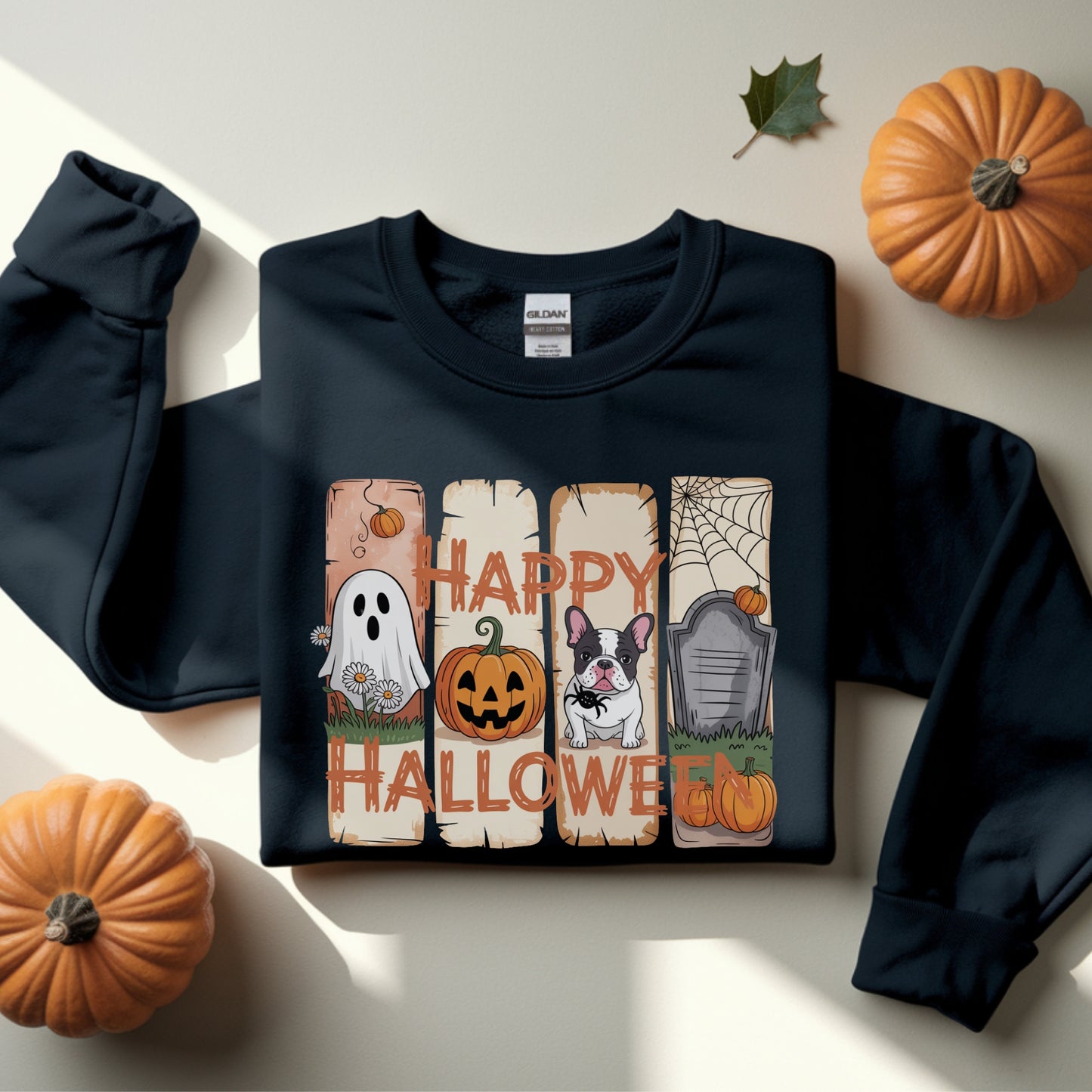 Cozy Frenchie Halloween Sweatshirt – Dog Lover Gift