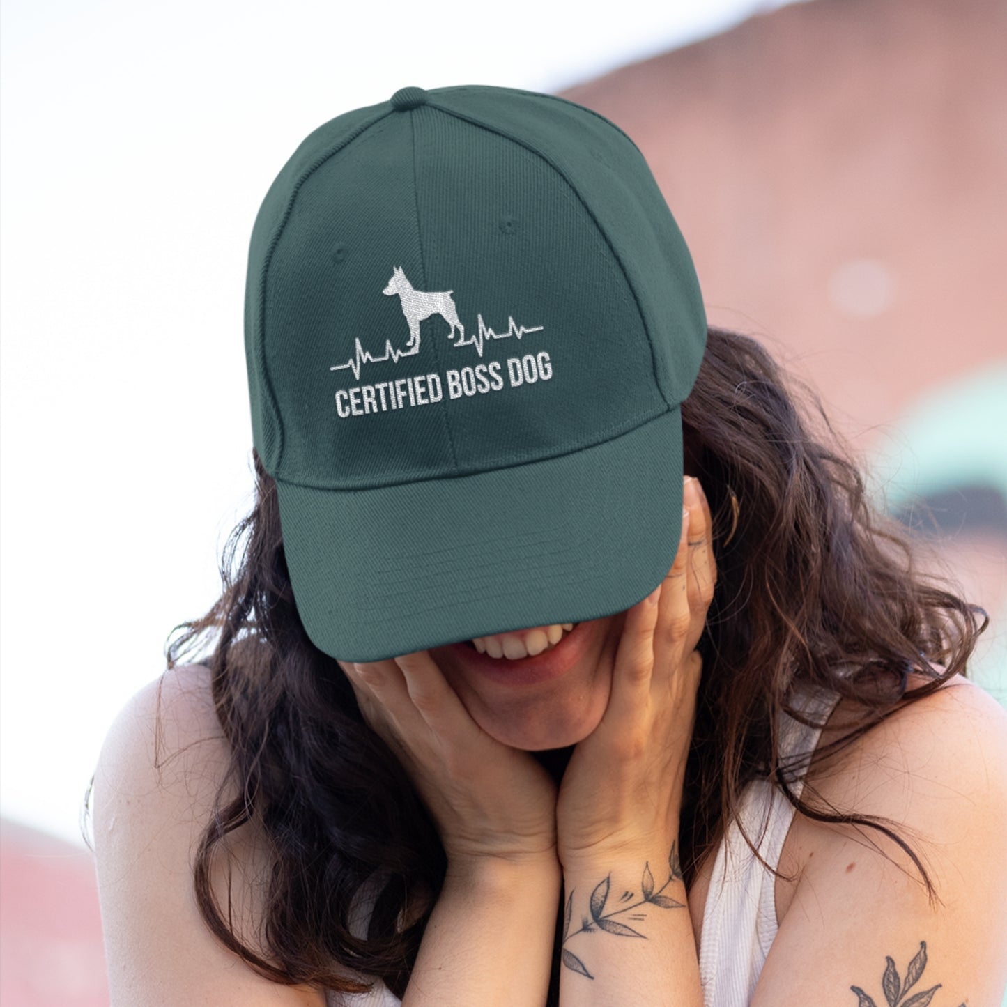 Funny Dad Cap Certified Boss Dog