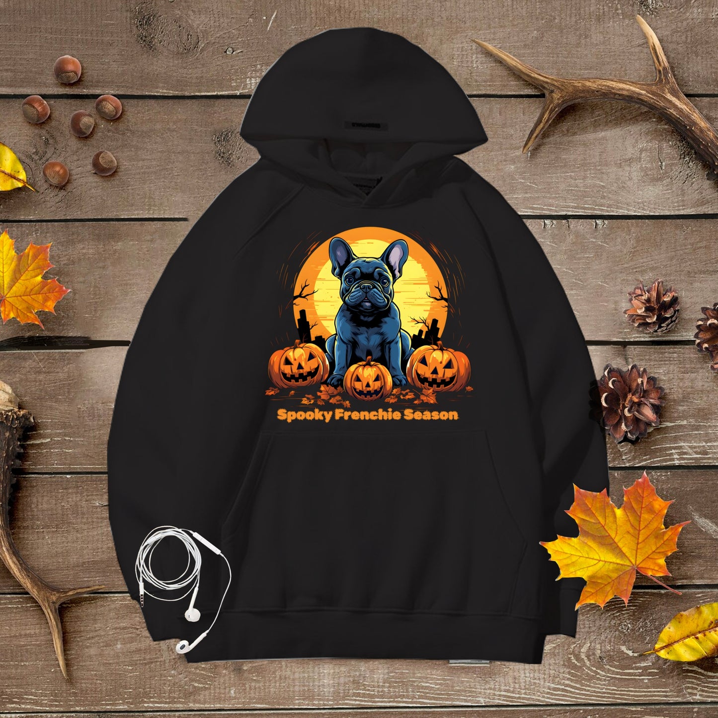 Spooky Frenchie Season Halloween Unisex Premium Hoodie Dog Lover Gift