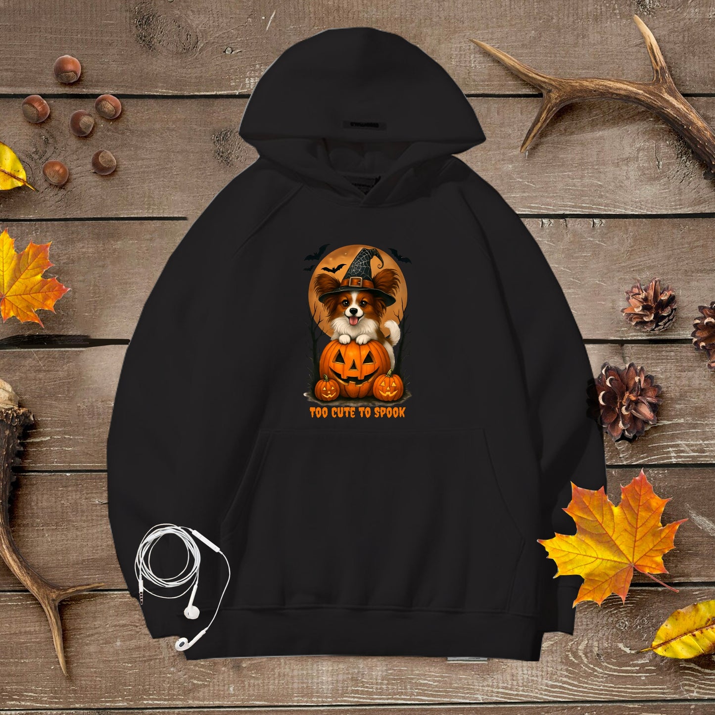 Cute Halloween Unisex Premium Hoodie Papillon Witch