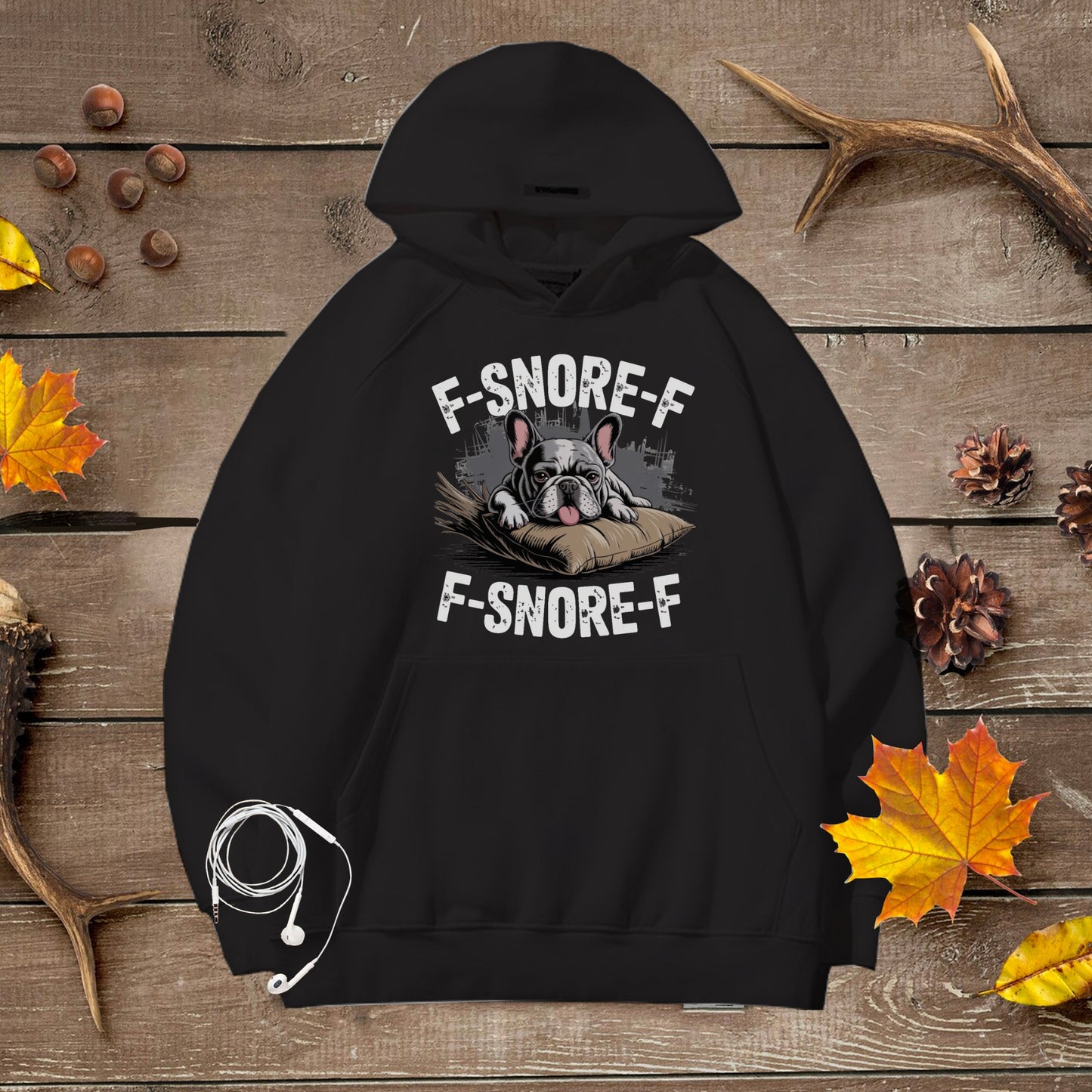 Funny Frenchie Snore Unisex Premium Hoodie Dog Lover Gift