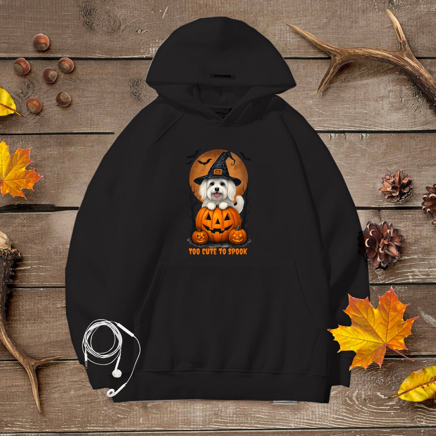 Cute Halloween Unisex Premium Hoodie Maltese Witch