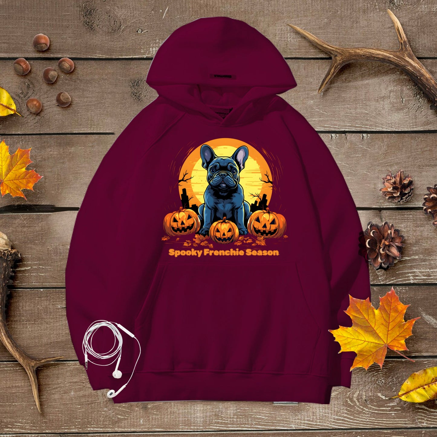 Spooky Frenchie Season Halloween Unisex Premium Hoodie Dog Lover Gift