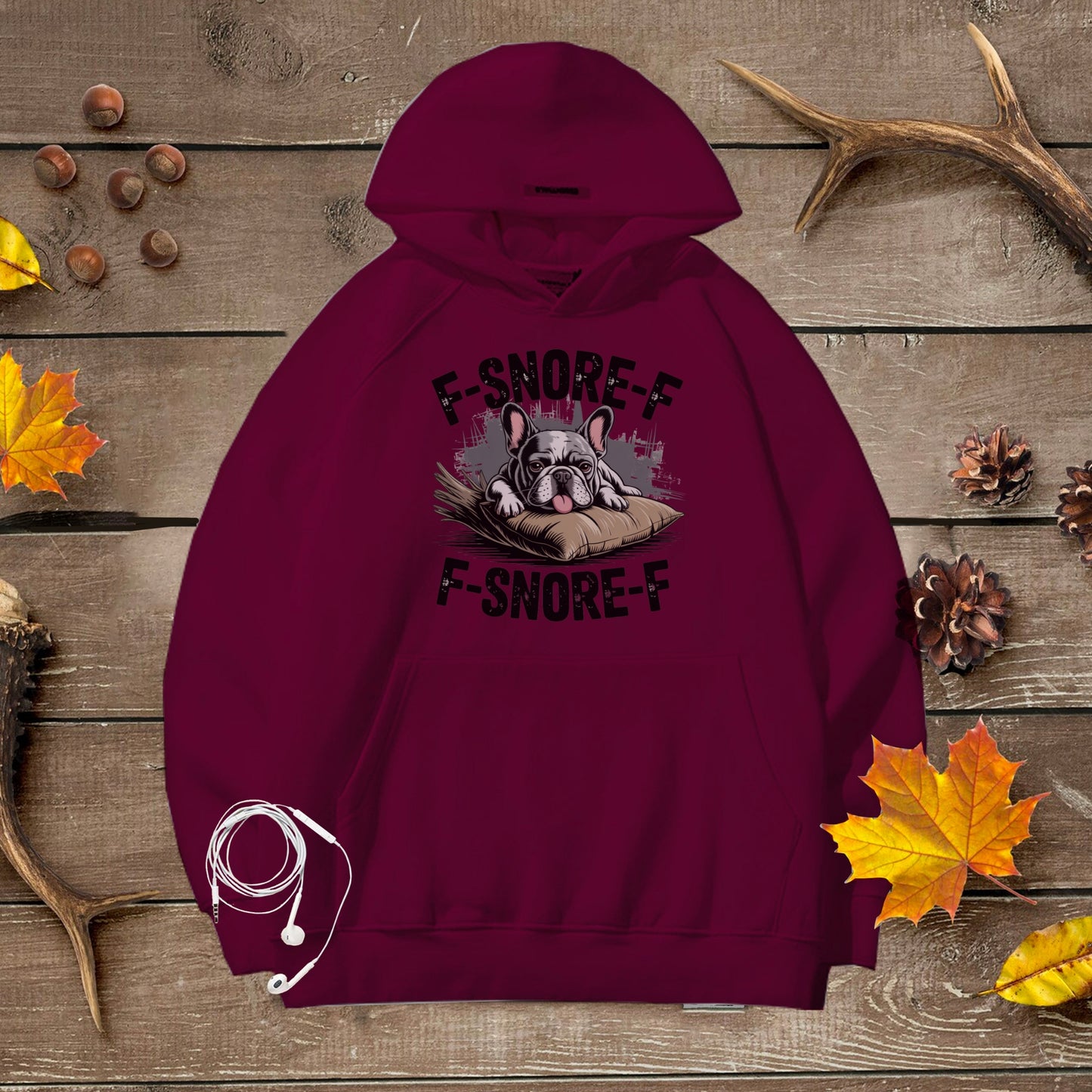Funny Frenchie Snore Unisex Premium Hoodie Dog Lover Gift