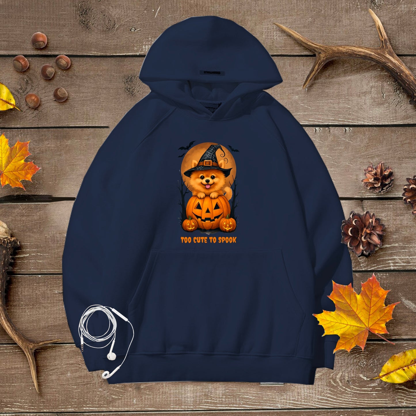 Cute Halloween Unisex Premium Hoodie Pomeranian Witch