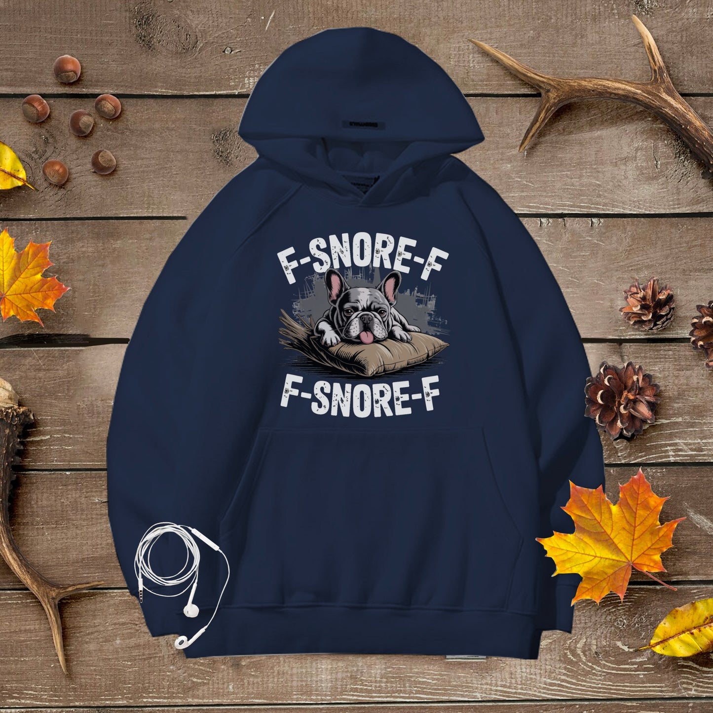 Funny Frenchie Snore Unisex Premium Hoodie Dog Lover Gift
