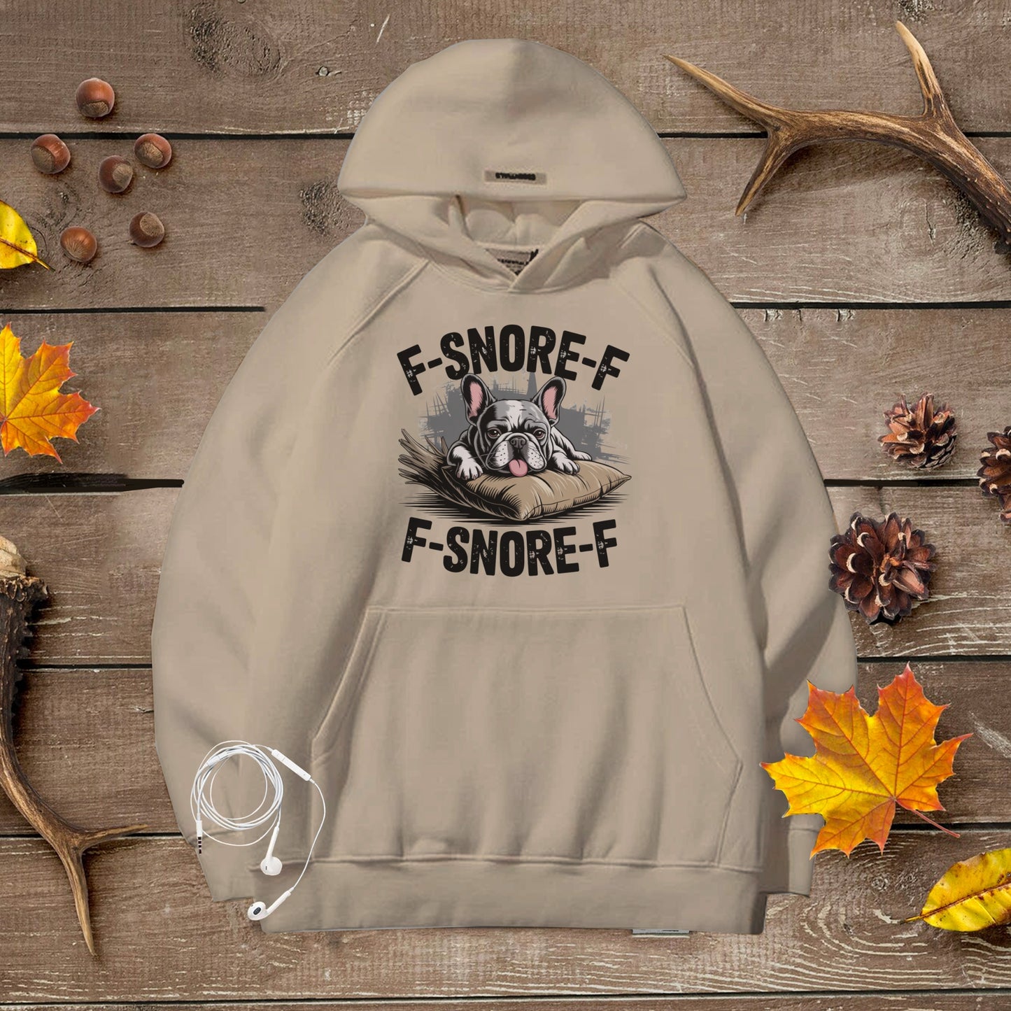 Funny Frenchie Snore Unisex Premium Hoodie Dog Lover Gift