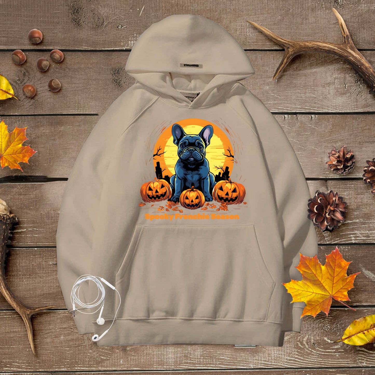 Spooky Frenchie Season Halloween Unisex Premium Hoodie Dog Lover Gift