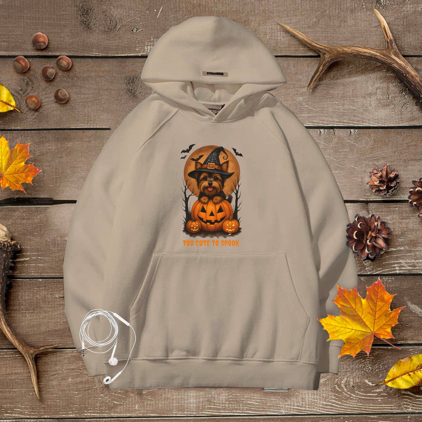 Cute Halloween Unisex Premium Hoodie Yorkie Witch