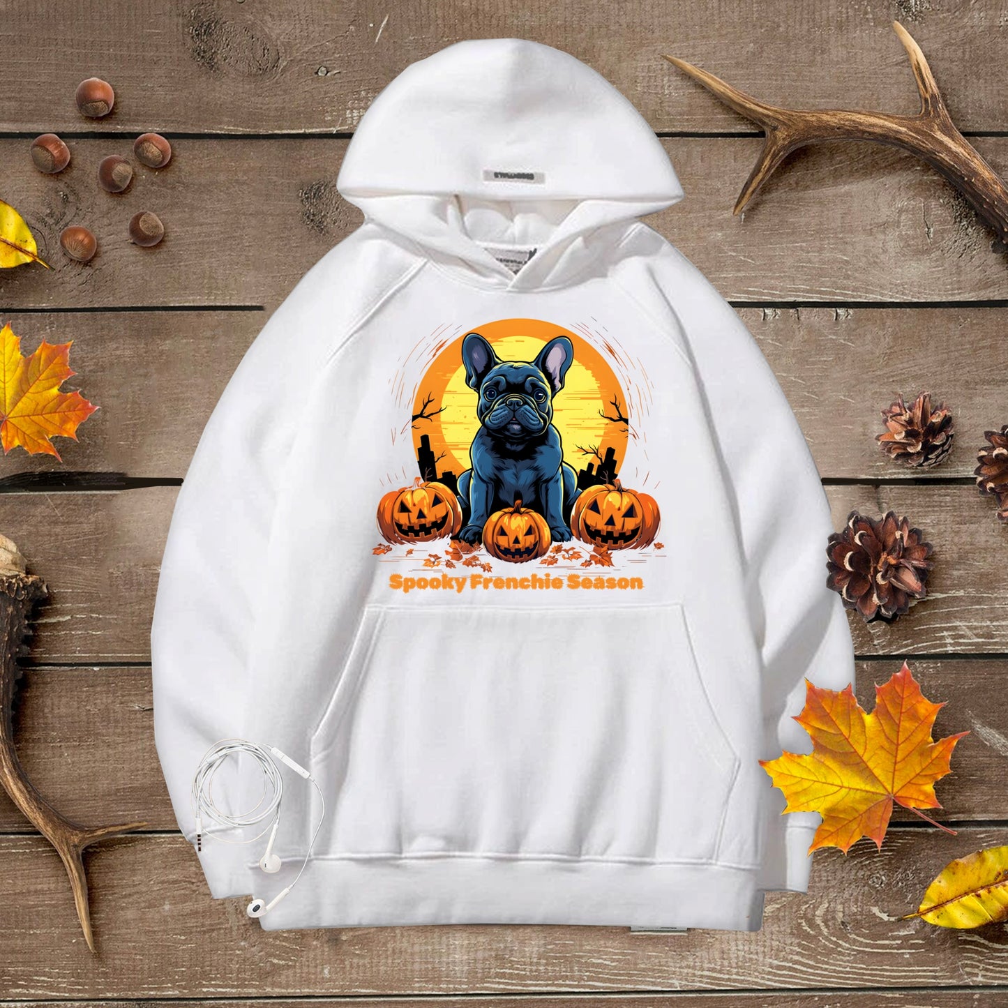 Spooky Frenchie Season Halloween Unisex Premium Hoodie Dog Lover Gift
