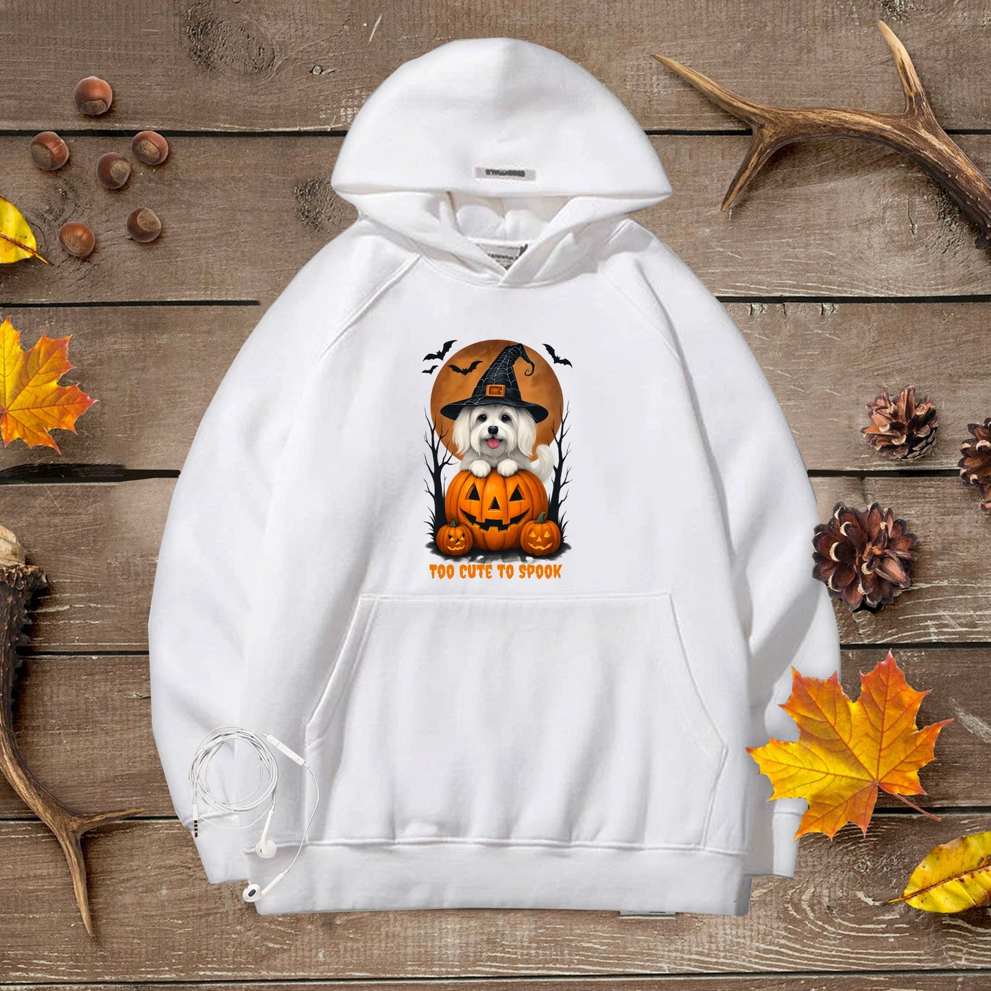 Cute Halloween Unisex Premium Hoodie Maltese Witch