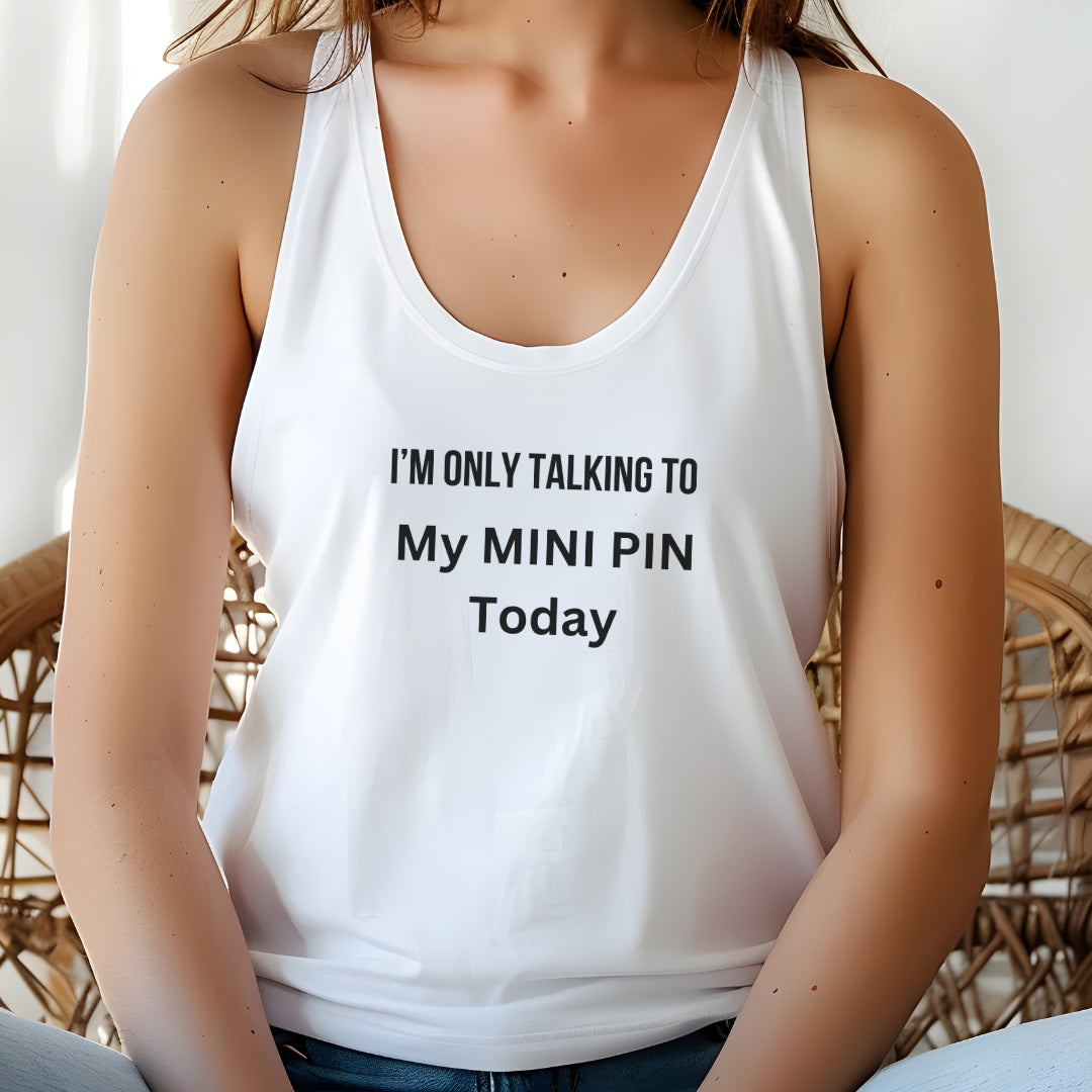 I'm only talking Flowy Racerback Women's Tank