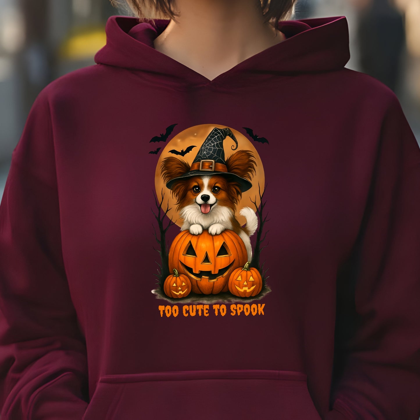Cute Halloween Unisex Premium Hoodie Papillon Witch