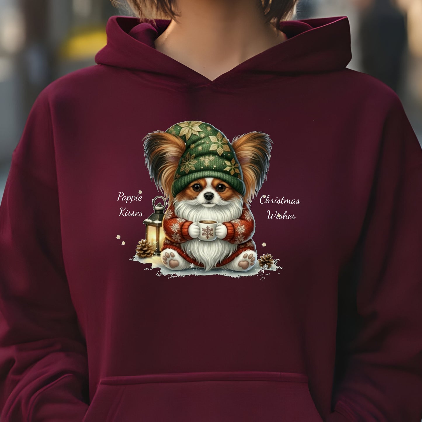 Magical Pomeranian Christmas Gnome Unisex Premium Hoodie – Cozy Joy for Dog Lovers
