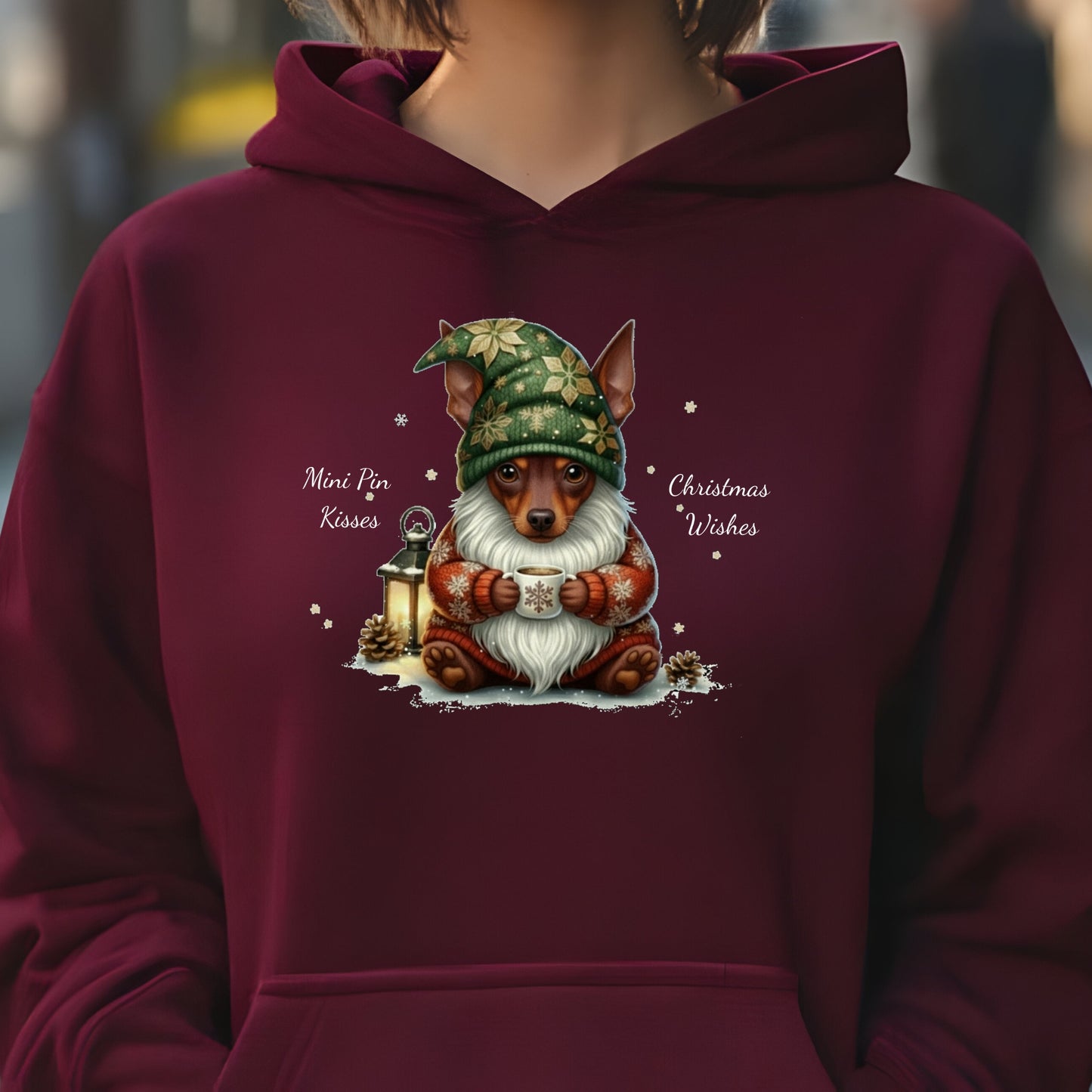 Magical Mini Pinscher Christmas Gnome Unisex Premium Hoodie – Cozy Joy for Dog Lovers