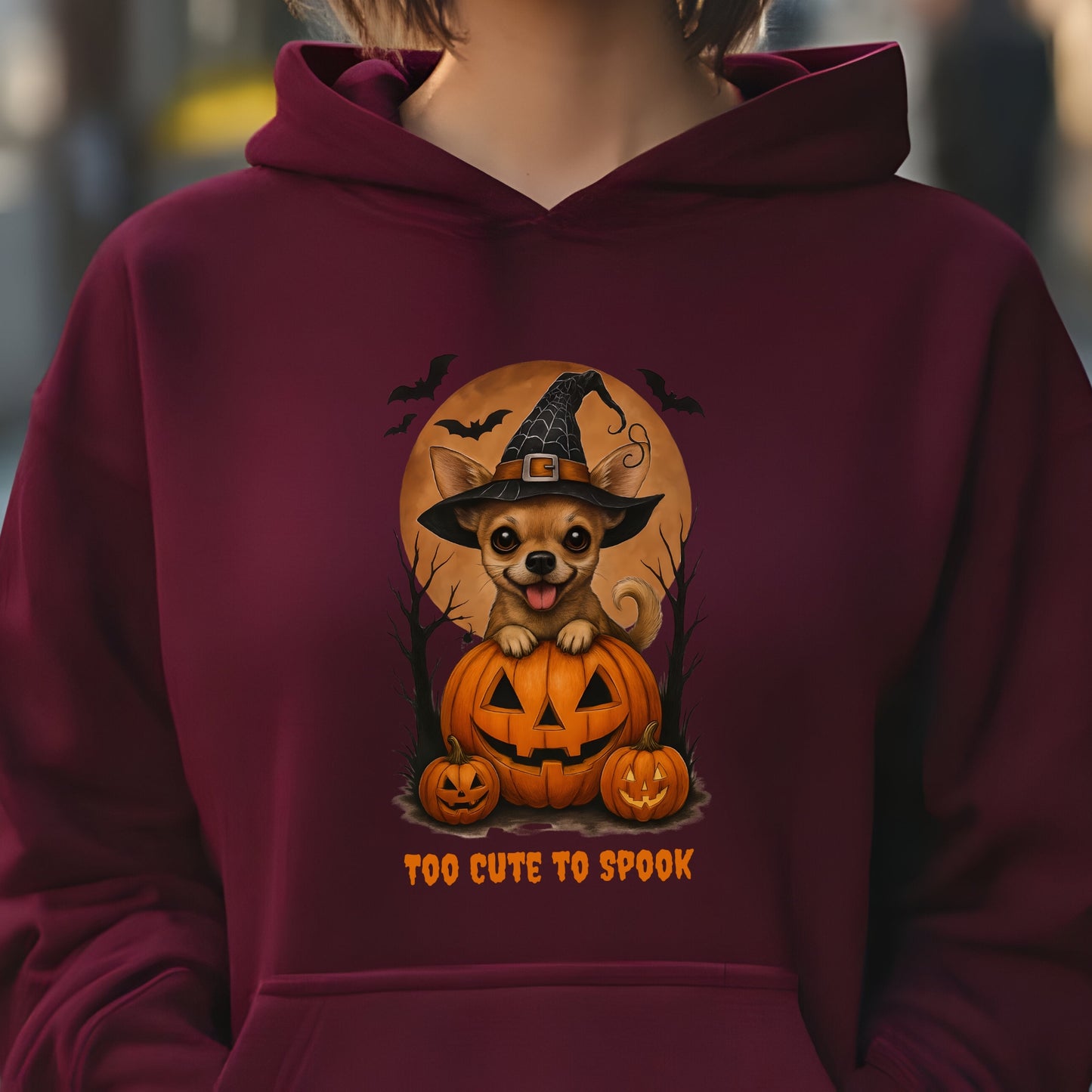 Cute Halloween Unisex Premium Hoodie Chihuahua Witch