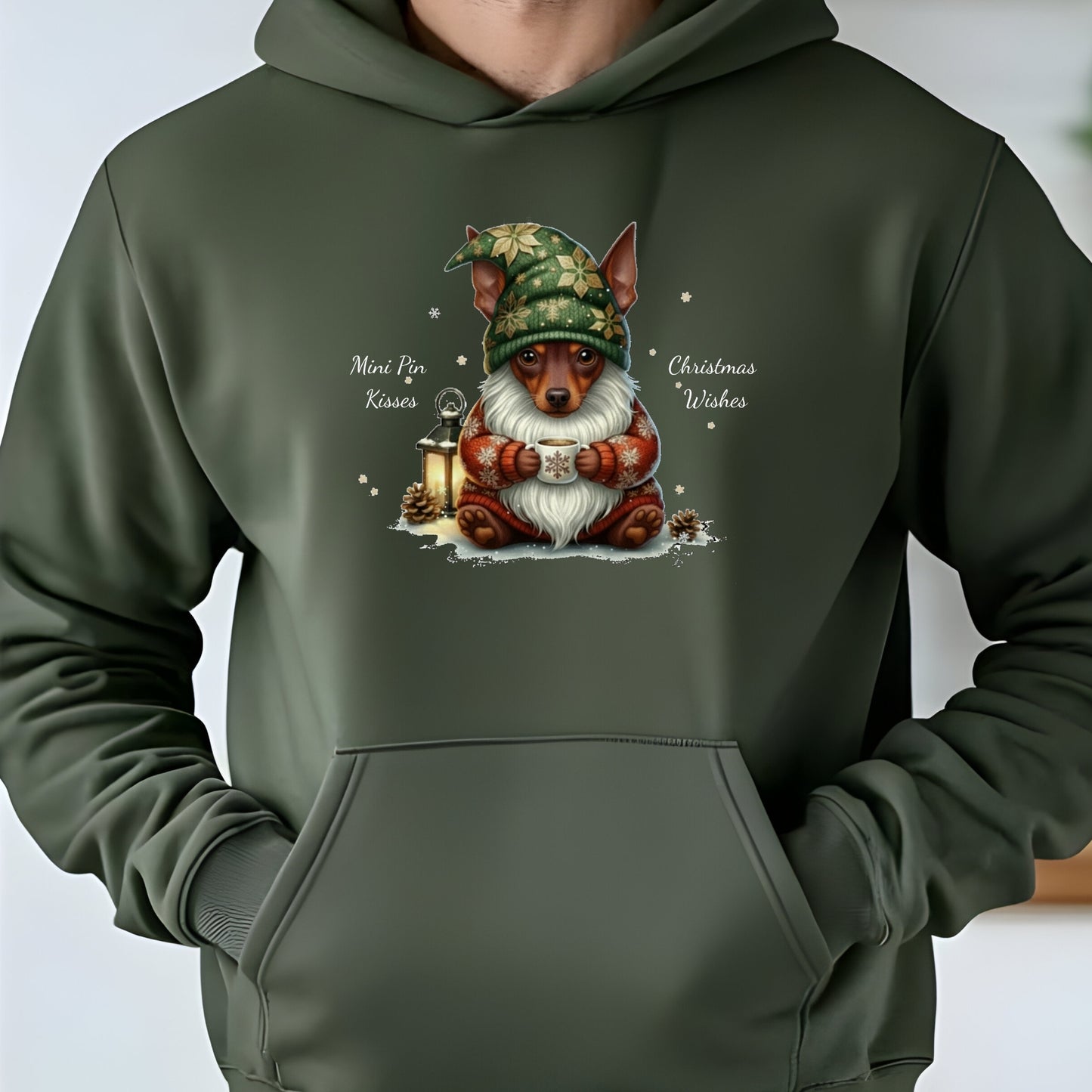 Magical Mini Pinscher Christmas Gnome Unisex Premium Hoodie – Cozy Joy for Dog Lovers