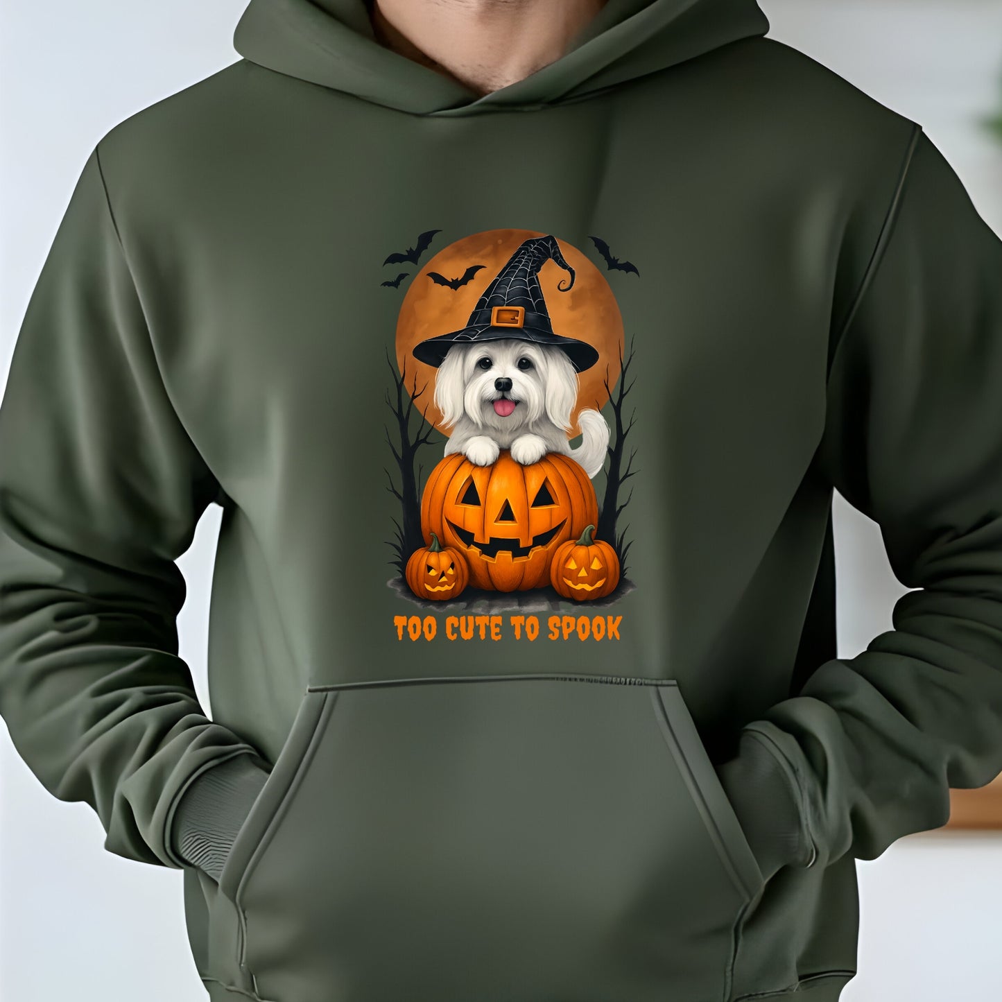 Cute Halloween Unisex Premium Hoodie Maltese Witch