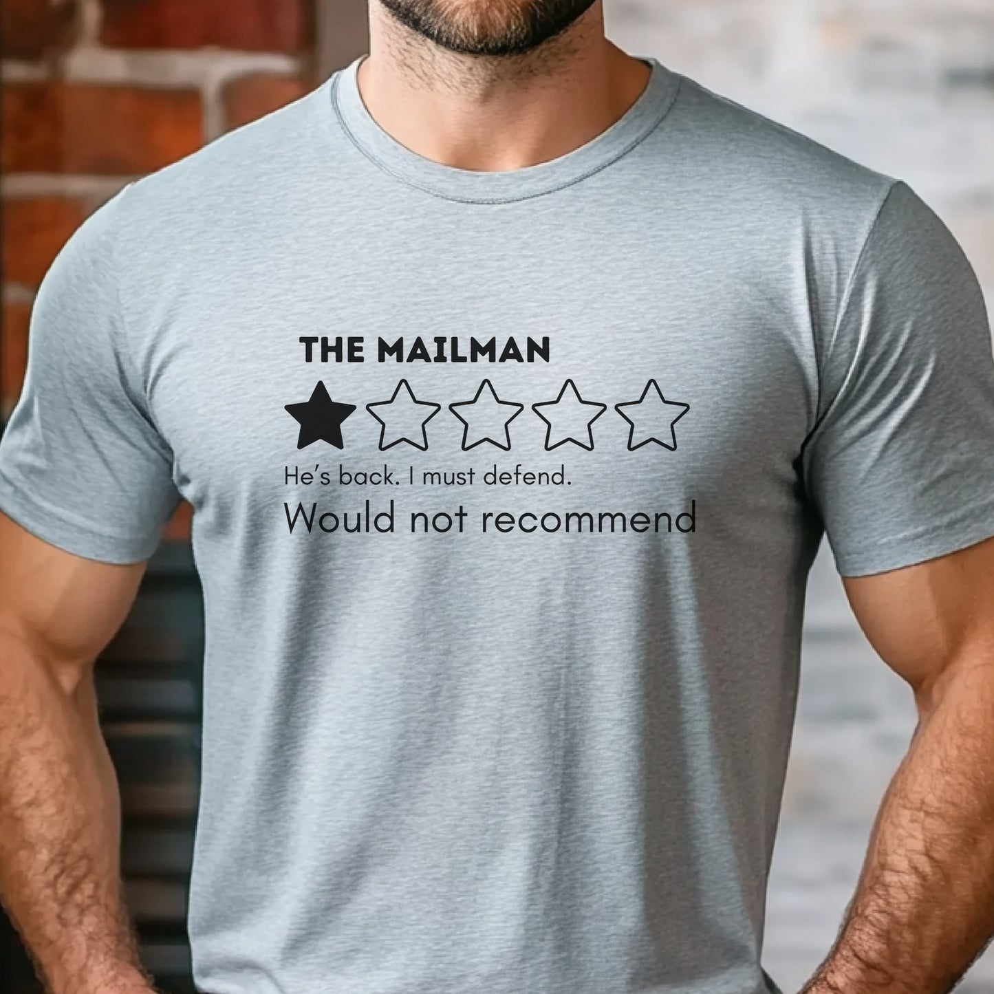 Funny Mailman Review Unisex Premium Tee 1 Star, Pet Humor Tshirt