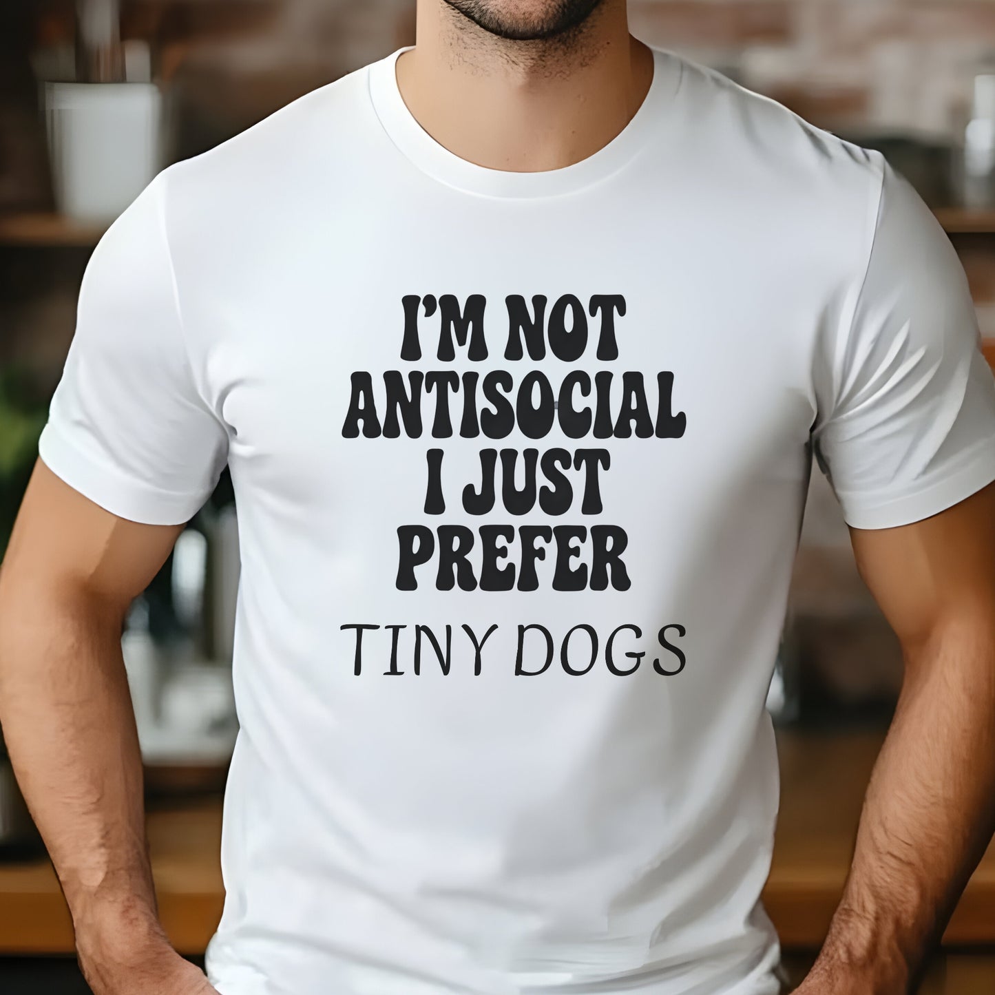 Not antisocial Unisex Premium Tee Just Prefer Tiny Dogs