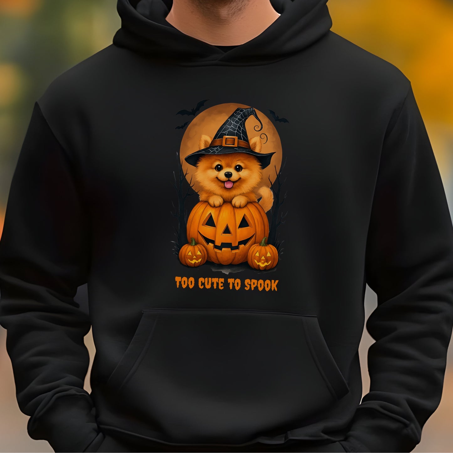 Cute Halloween Unisex Premium Hoodie Pomeranian Witch