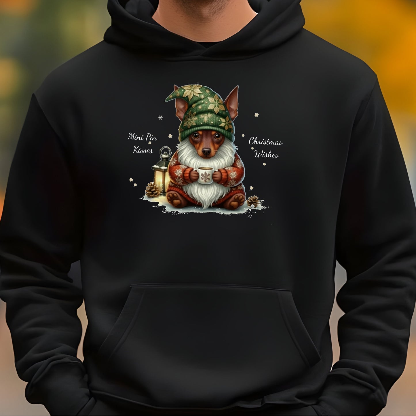 Magical Mini Pinscher Christmas Gnome Unisex Premium Hoodie – Cozy Joy for Dog Lovers
