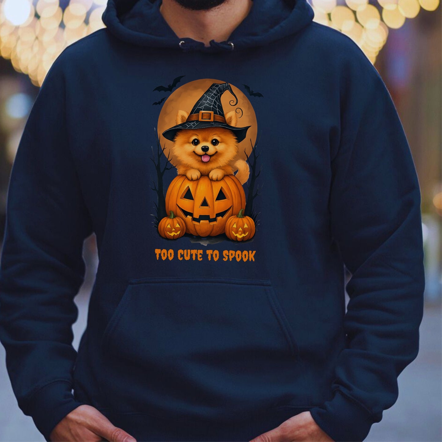 Cute Halloween Unisex Premium Hoodie Pomeranian Witch