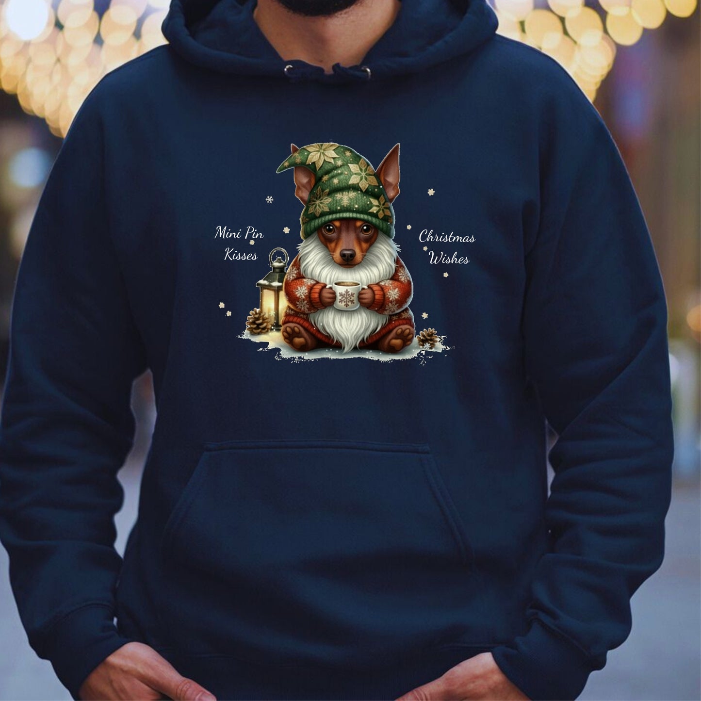 Magical Mini Pinscher Christmas Gnome Unisex Premium Hoodie – Cozy Joy for Dog Lovers