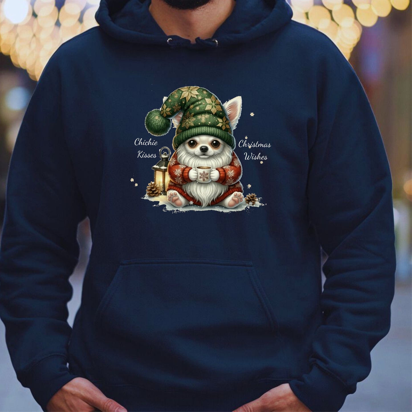 Magical Chihuahua Christmas Gnome Unisex Premium Hoodie – Cozy Joy for Dog Lovers