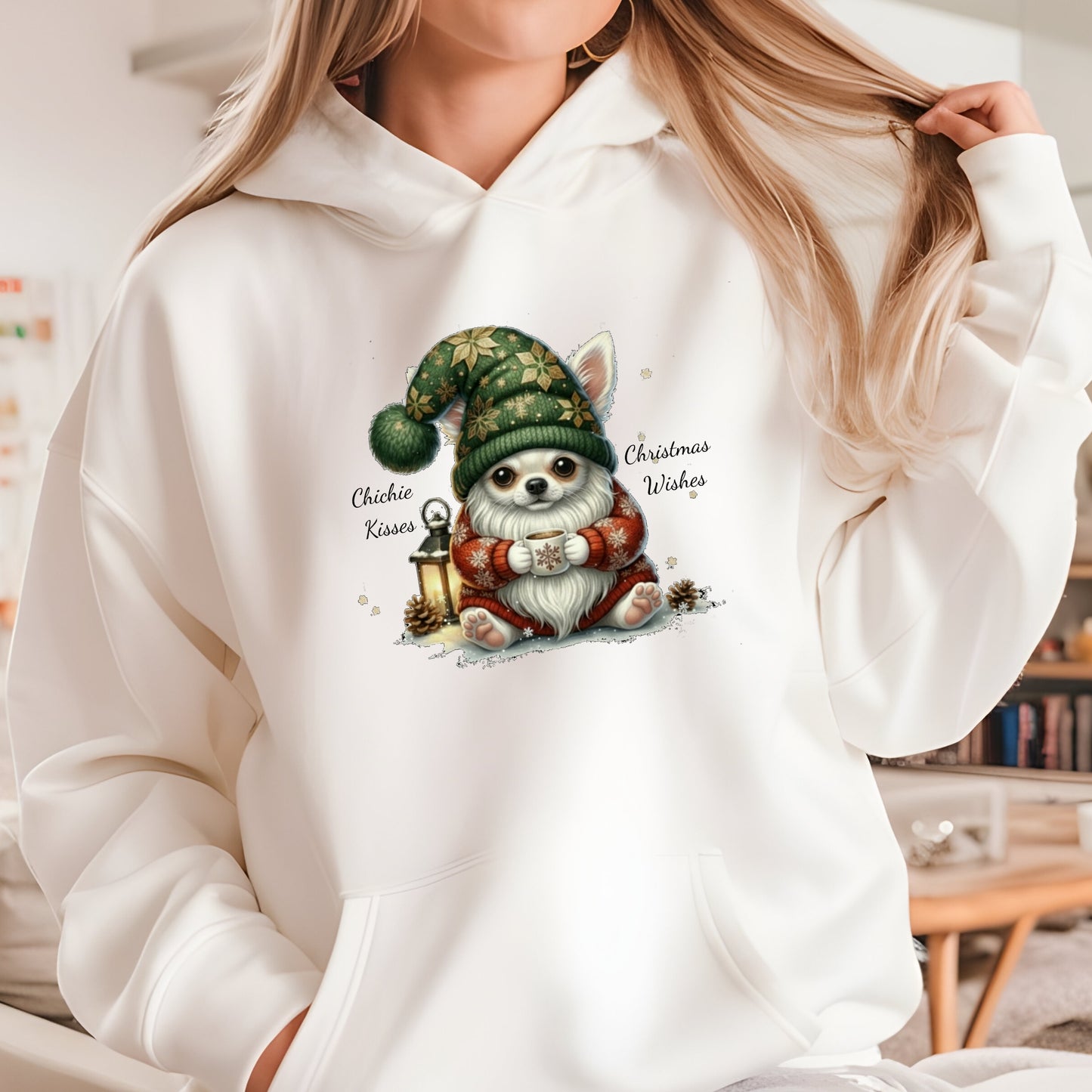 Magical Chihuahua Christmas Gnome Unisex Premium Hoodie – Cozy Joy for Dog Lovers