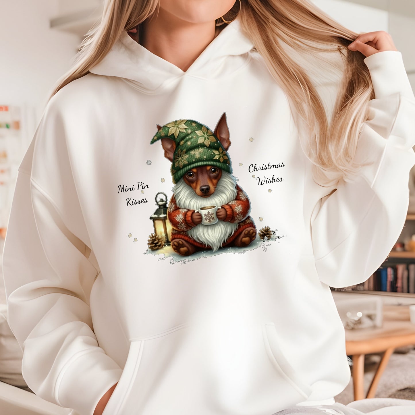 Magical Mini Pinscher Christmas Gnome Unisex Premium Hoodie – Cozy Joy for Dog Lovers