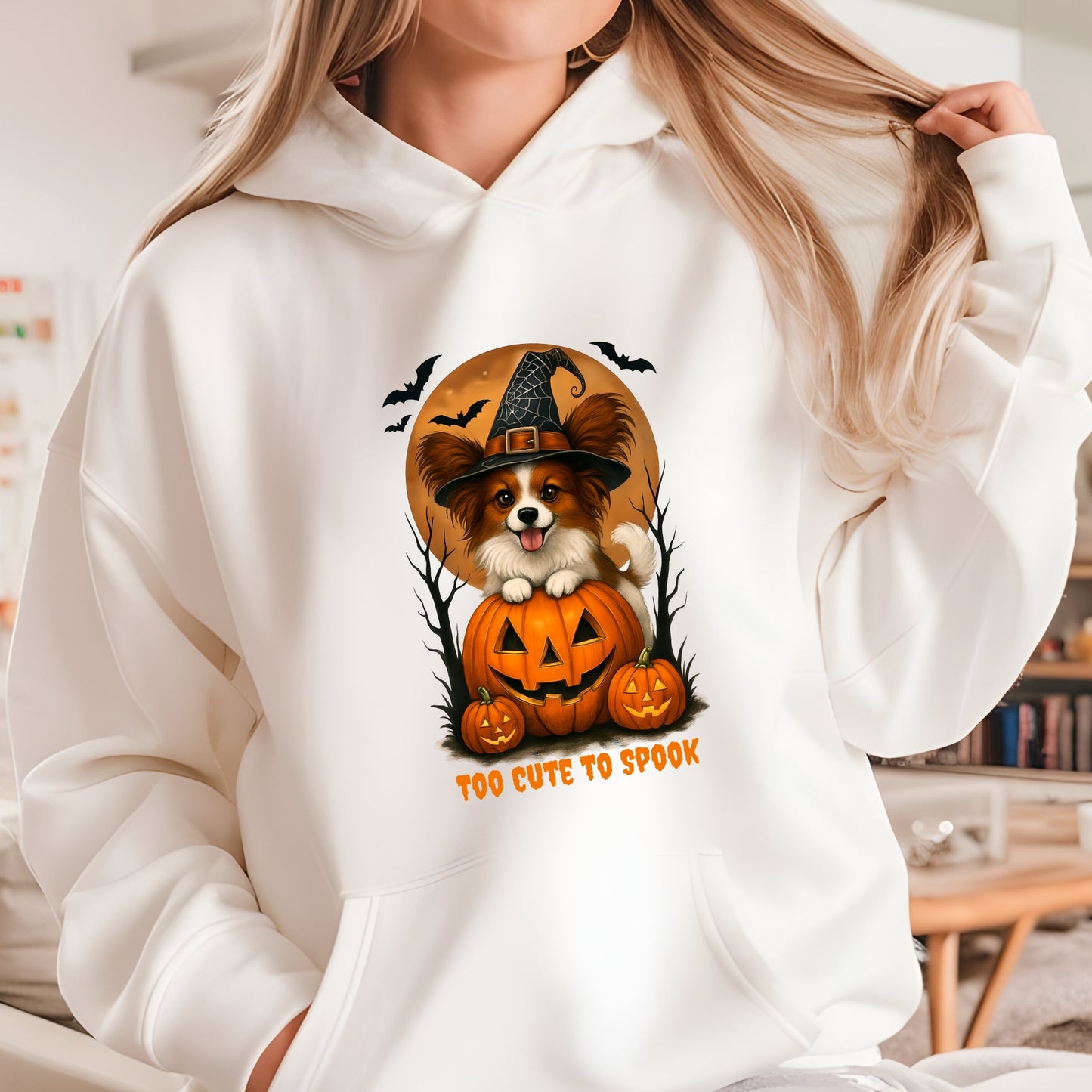 Cute Halloween Unisex Premium Hoodie Papillon Witch
