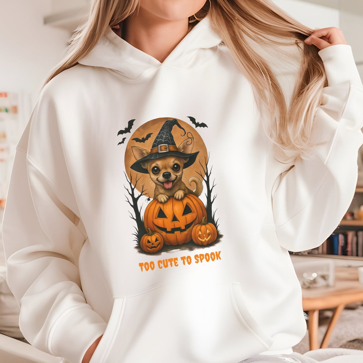 Cute Halloween Unisex Premium Hoodie Chihuahua Witch