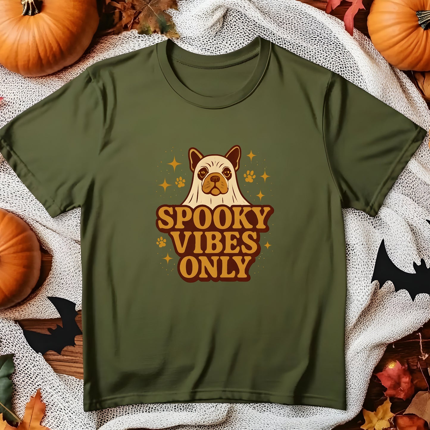 Spooky Vibes Only Halloween Unisex Premium Tee Dog Lover Gift