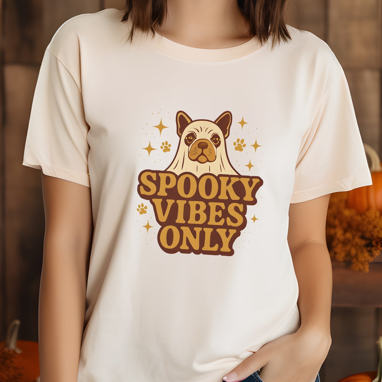 Spooky Vibes Only Halloween Unisex Premium Tee Dog Lover Gift