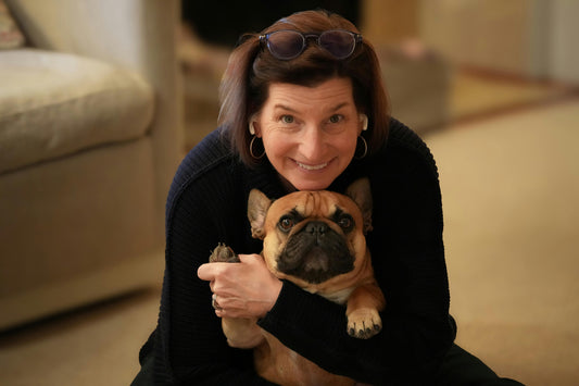 French Bulldog Mom hugging her Frenchie — The Ultimate Gift Guide for French Bulldog Moms 2026 — My Little Dogs Collection