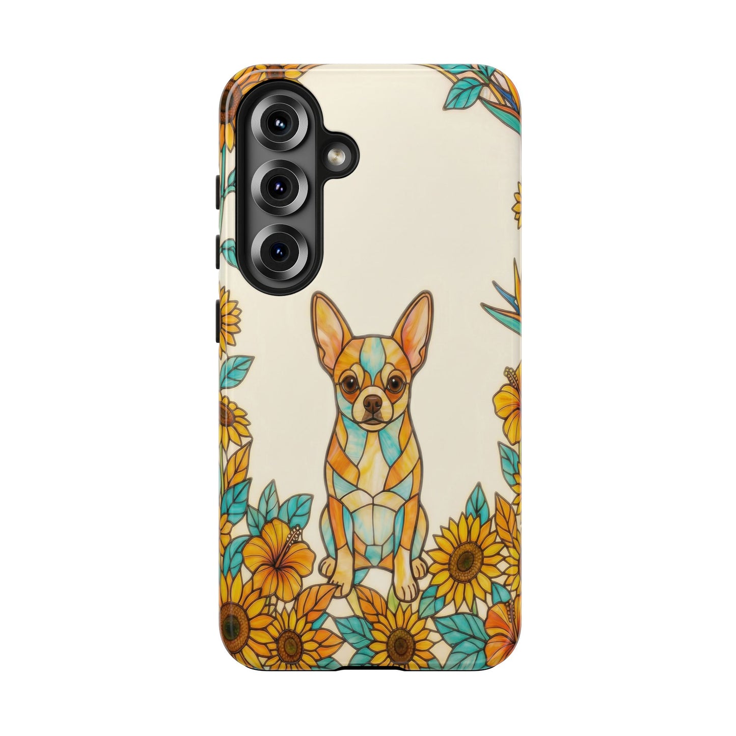 Chihuahua Stained Glass Style Tough Case — Sun & Joy Theme