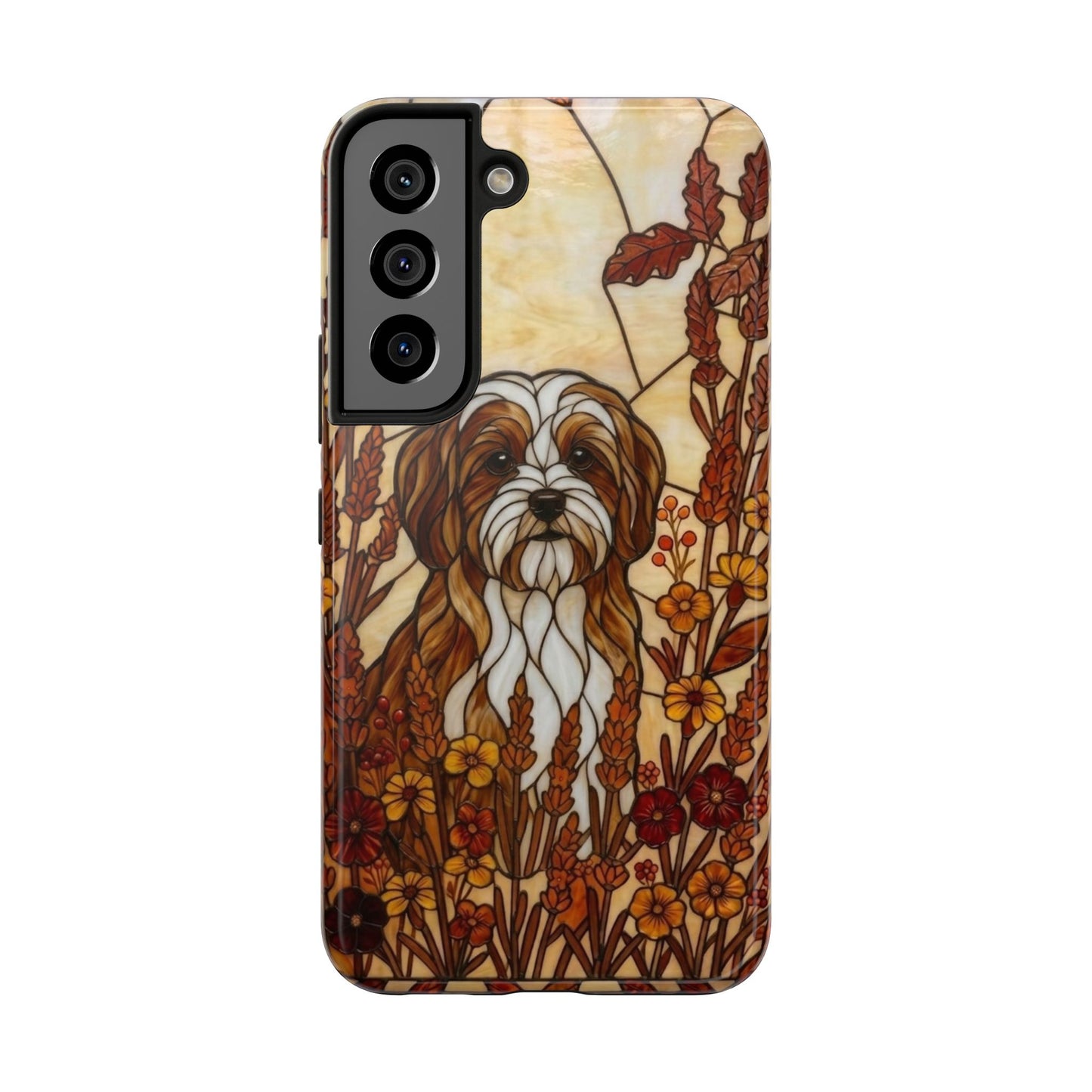 Maltese Stained Glass Style Tough Case — Autumn Warmth Theme
